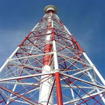 Las torres autosuficientes para la venta en caliente sumergido galvanizado receptor de televisión digital celular radio 3 piernas diseño de la torre