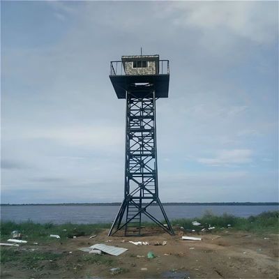 Torre de observación Plataforma de acero angular de rejilla Torre de fuego de bosque de montaña