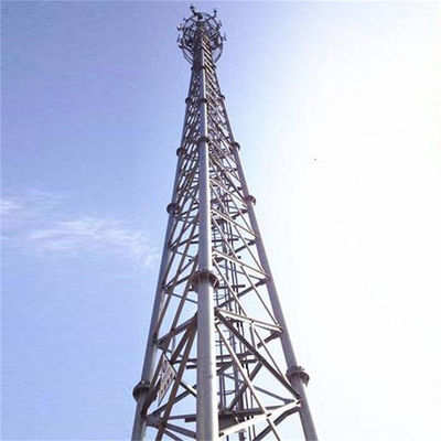 Antenna de telecomunicaciones Red Wifi GSM Torre celular de auto-apoyo 3 piernas Tubular Torre de comunicación celular de microondas