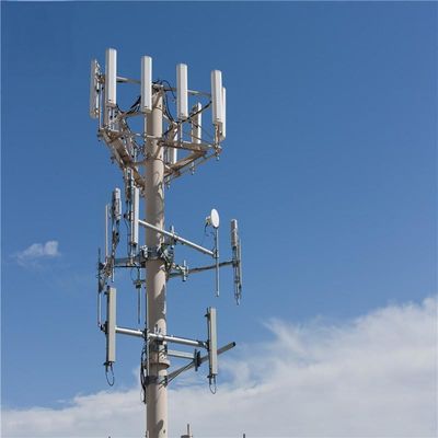Torre de mástil de antena de trabajo pesado Monopolio 15 metros 9m 10m 12m Monopolio torre de acero