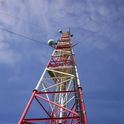 Torre de comunicación de microondas de acero tubular 20- 80M 3 piernas