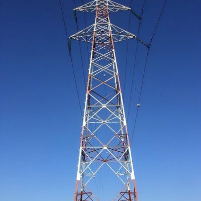 Estructura de la subestación Torre de alta tensión de energía eléctrica galvanizado Pylon línea de electricidad poste de transmisión de red de acero torre de ángulo para la venta