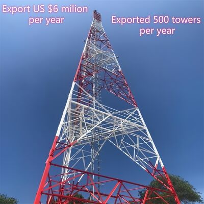 5 10 15 20 25 30 M de auto-apoyo acero angular galvanizado con 3 patas torre