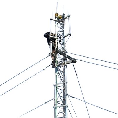 30M 55M 85M alambre galvanizado de 3 patas de acero galvanizado 5G Wifi Isp Internet Microondas Mast de señal de telecomunicaciones