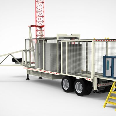 30M Torre telescópica de acero galvanizado Camión de comunicación montado Antenna 40M/S Resistencia al viento Certificado ISO