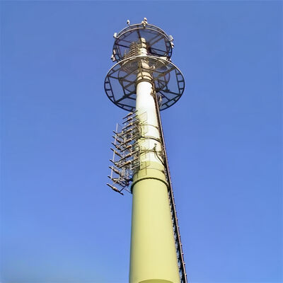 Torre Monopole torre de telecomunicaciones de acero diseñada de acuerdo con las normas GB T 700 y GB T 1591 para garantizar la integridad estructural de las telecomunicaciones