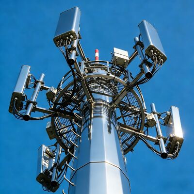 13 19 palo al aire libre autoportante de acero galvanizado monopolar del ahorro de espacio de la microonda 5G 4G del diseño compacto de los 25M