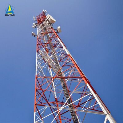 IP65 Weatherproof 4 Leg Lattice Tower Wind Resistant For Outdoor 5G Base Station