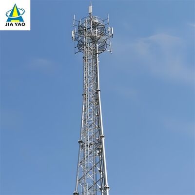 diseño elegante cubierto polvo de la torre de las telecomunicaciones de 3 tubos de los 48M para el distrito comercial