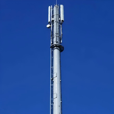 16 24 erección rápida de la torre monopolar del ahorro de espacio de 38 metros para la calle peatonal 5G