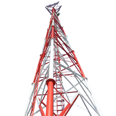 torre de las telecomunicaciones del tubo del acero 3 de los 45m los 56m los 67m 75Meter Q355 para el área de enseñanza universitaria