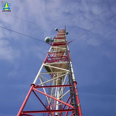 Torre de alambre arriostrada ajustable de tensión 48 50 60M para cobertura de señal de pastizales