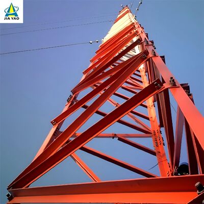35 42 Torre arriostrada galvanizada en caliente de 48M para la red de telecomunicaciones de la región de Gobi