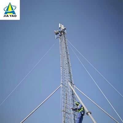 32 torre de antena Guyed de acero de 45 los 50M Q355 para la comunicación de la estación del guardabosques