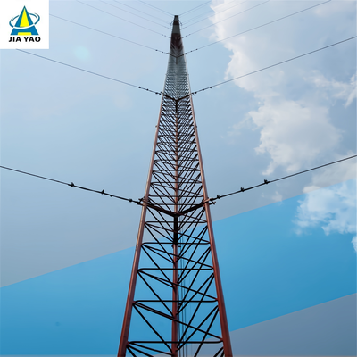 30 43 torre ligera del alambre de Guyed de los 48M para la ayuda de la estación terrestre por satélite