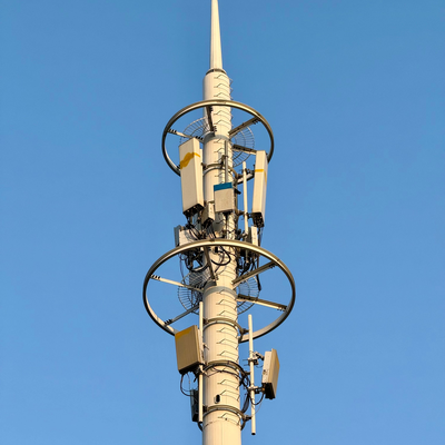 Torre monopolar de carga baja de viento de 35 metros para telecomunicaciones de entrada compuesta residencial