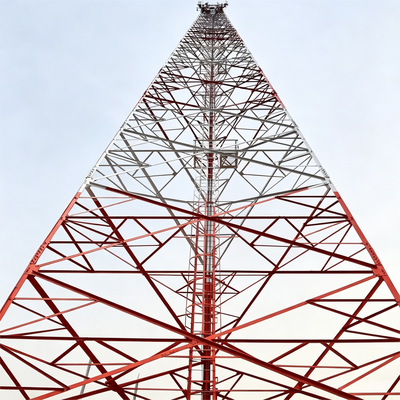 37 46 torre de acero patas resistente a las heladas de 3 ángulos de los 55M para las telecomunicaciones agrícolas de la región fría