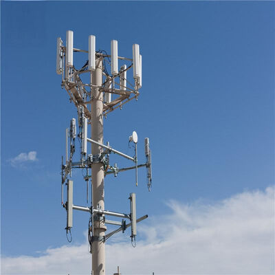 soporte de acero del tejado de la torre monopolar Q355 de los 20M para el despliegue del edificio de oficinas 5G
