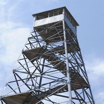 Torre de guardia de acero galvanizado Torre de vigilancia Torre de vigilancia de seguridad Estructura de rejilla para la prevención de incendios forestales y apoyo de observación a gran altura