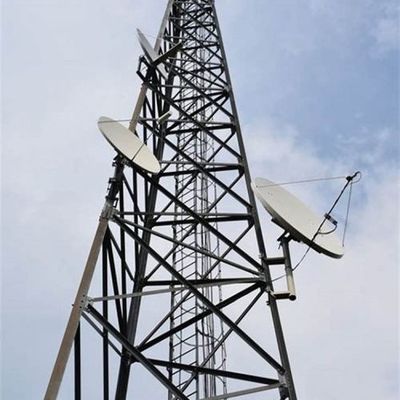 30 40 50 metros Radio 3 piernas torre de acero angular red 5G galvanizado torre de comunicación de microondas