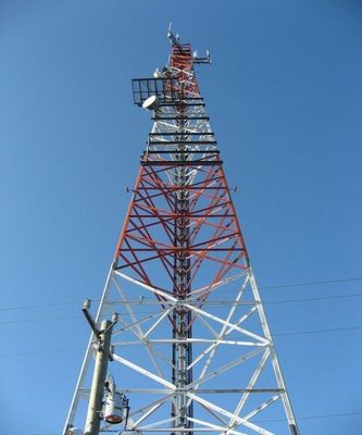 30 40 50 metros Radio 3 piernas torre de acero angular red 5G galvanizado torre de comunicación de microondas