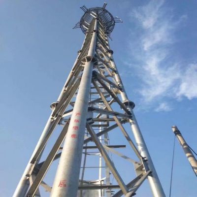 10 - 60M Torre de acero tubular galvanizado señal wifi Bts Televisores 3 piernas Torre de acero tubular