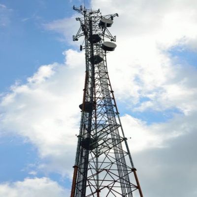 10 - 60M Torre de acero tubular galvanizado señal wifi Bts Televisores 3 piernas Torre de acero tubular