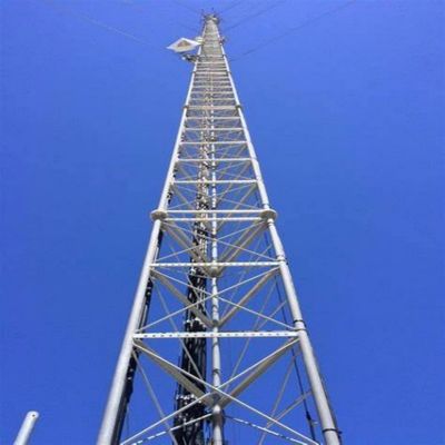 10 - 60M Torre de acero tubular galvanizado señal wifi Bts Televisores 3 piernas Torre de acero tubular