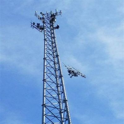 Telecom Tubular Acero Torre de 3 piernas Red móvil 4G 5G señal de radio Antena Triangular Torre de telecomunicaciones y accesorios