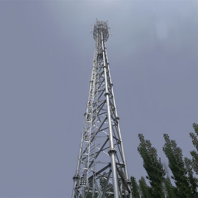 Torre de acero tubular de 3 patas Red móvil 4G 5G Torres de transmisión de señal de radio