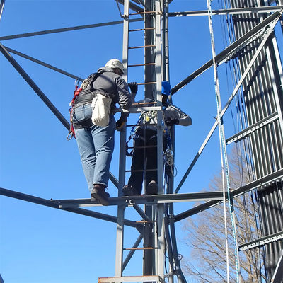 50m Antena de microondas Torre autoportante Diseño de rejilla de 3 patas Torre de acero de telecomunicaciones