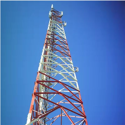 Ángulo de 45 a 60 grados Torre de antenas de telecomunicaciones 3 piernas 4 piernas angulares con red de autoapoyo