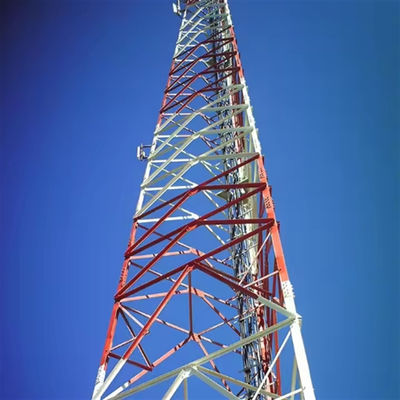 28-50M Antenna de 3 patas de acero galvanizado Torre de red de telecomunicaciones Tubo angular Torre de comunicación móvil