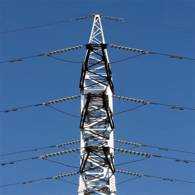 Torre de transmisión de alta tensión de energía eléctrica poste de acero antena torre de monopolio