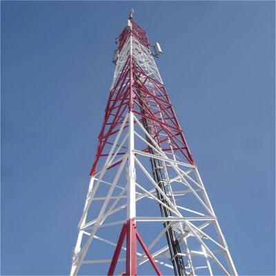 Torre de telecomunicaciones de refugio de 40 metros Torre de tubos de acero angular de 3 patas