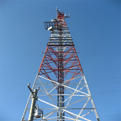 10 - 60 M metros Internet 5G Torre de telecomunicaciones auto-sustentada Antena Torre de 3 patas