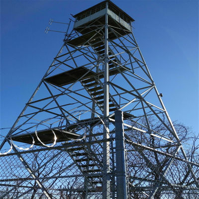 Protección contra rayos de acero galvanizado Torre de vigilancia del bosque 15 m - 50 m