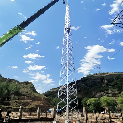 Ángulo de 45 a 60 grados Torre de antenas de telecomunicaciones 3 piernas 4 piernas angulares con red de autoapoyo