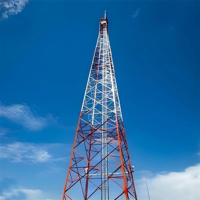 Diseño de refugio de telecomunicaciones 60m 4 piernas torre de acero angular angular red de radio antena 4g equipo inalámbrico