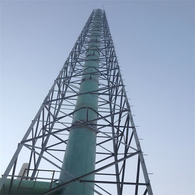 Venta de una torre de celdas de acero de red autónoma de microondas, radio Wifi, telecomunicaciones de 4 patas y mástil de red.