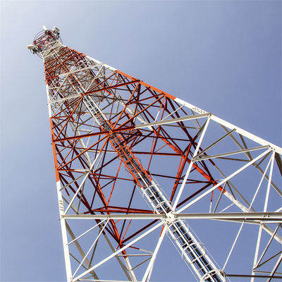Fabricante Pylon de acero de 4 patas Transmisor y receptor de Wifi de 5 km Red Angular de Microondas Torre de radio de soporte inalámbrico