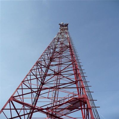 Torre de acero de celda Telecomunicación teléfono celular por satélite Sitio celular de teléfono celular de 4 patas Torre celular