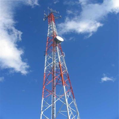 50m de acero Energía solar Televisión por satélite Torre de red de microondas Mast 50km señal de Internet Radio Torre de telecomunicaciones