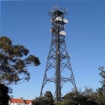 50m de acero Energía solar Televisión por satélite Torre de red de microondas Mast 50km señal de Internet Radio Torre de telecomunicaciones