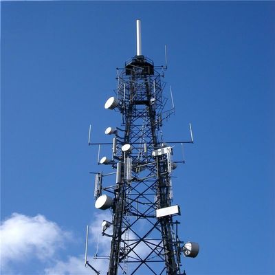 150 pies 200 pies Torre de acero autoportante Panel solar 50 km Redes inalámbricas Torre de telecomunicaciones