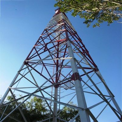Ángulo de 60 grados 4 piernas angulares de auto-apoyo torre de rejilla de acero torre de comunicación
