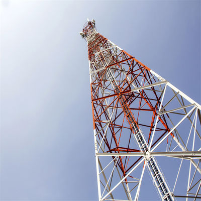 Ángulo de 60 grados 4 piernas angulares de auto-apoyo torre de rejilla de acero torre de comunicación