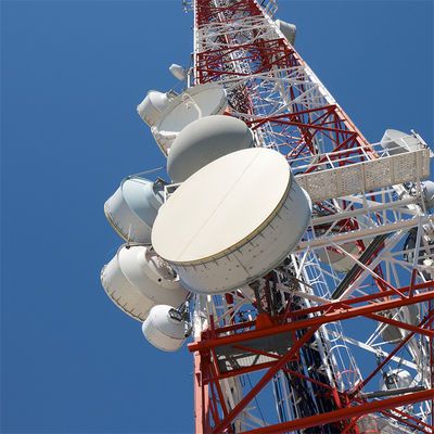 Ángulo de 60 grados 4 piernas angulares de auto-apoyo torre de rejilla de acero torre de comunicación