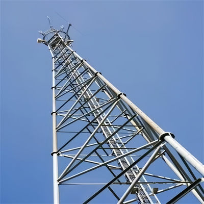 3 Piernas Tubo de Piernas Tubo de acero autoportante galvanizado por sumersión en caliente Telecomunicación Torre de células de comunicación