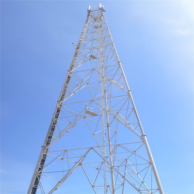 Autoportante Televisión digital galvanizada en caliente Receptor celular Radio Telecomunicaciones Wifi Antenna Triangular Torre de mástil de acero